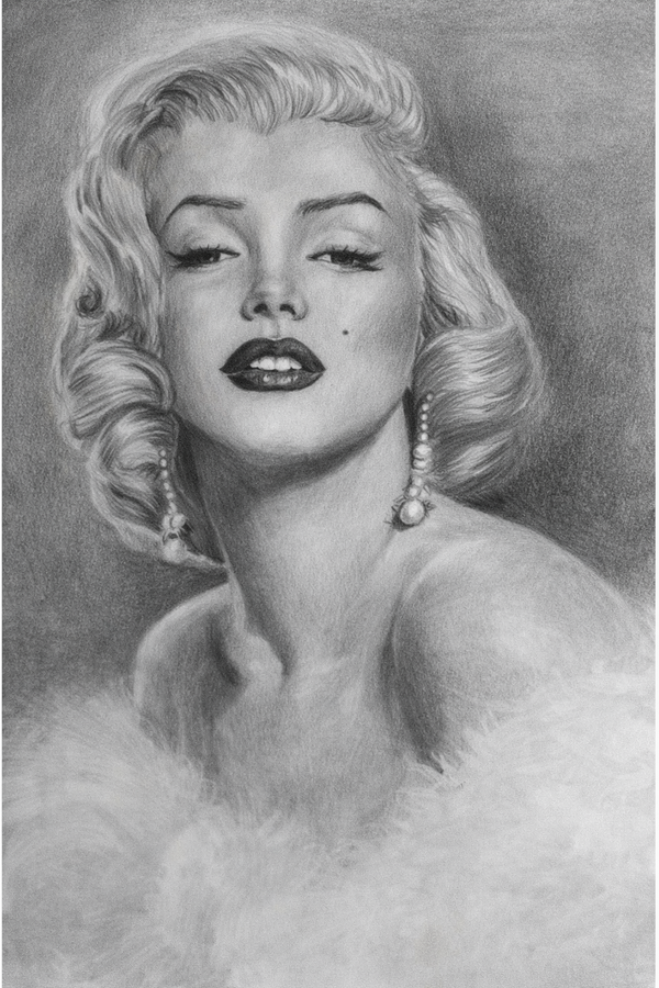 Measurements (8” x 10”) 

A refined black and white portrait capturing Marilyn Monroe’s quiet confidence and lasting allure. Soft graphite textures and balanced contrast transform a classic Hollywood figure into a modern statement artwork. Designed to feel effortless, timeless, and elevated — this piece brings subtle drama and sophistication to contemporary interiors.
